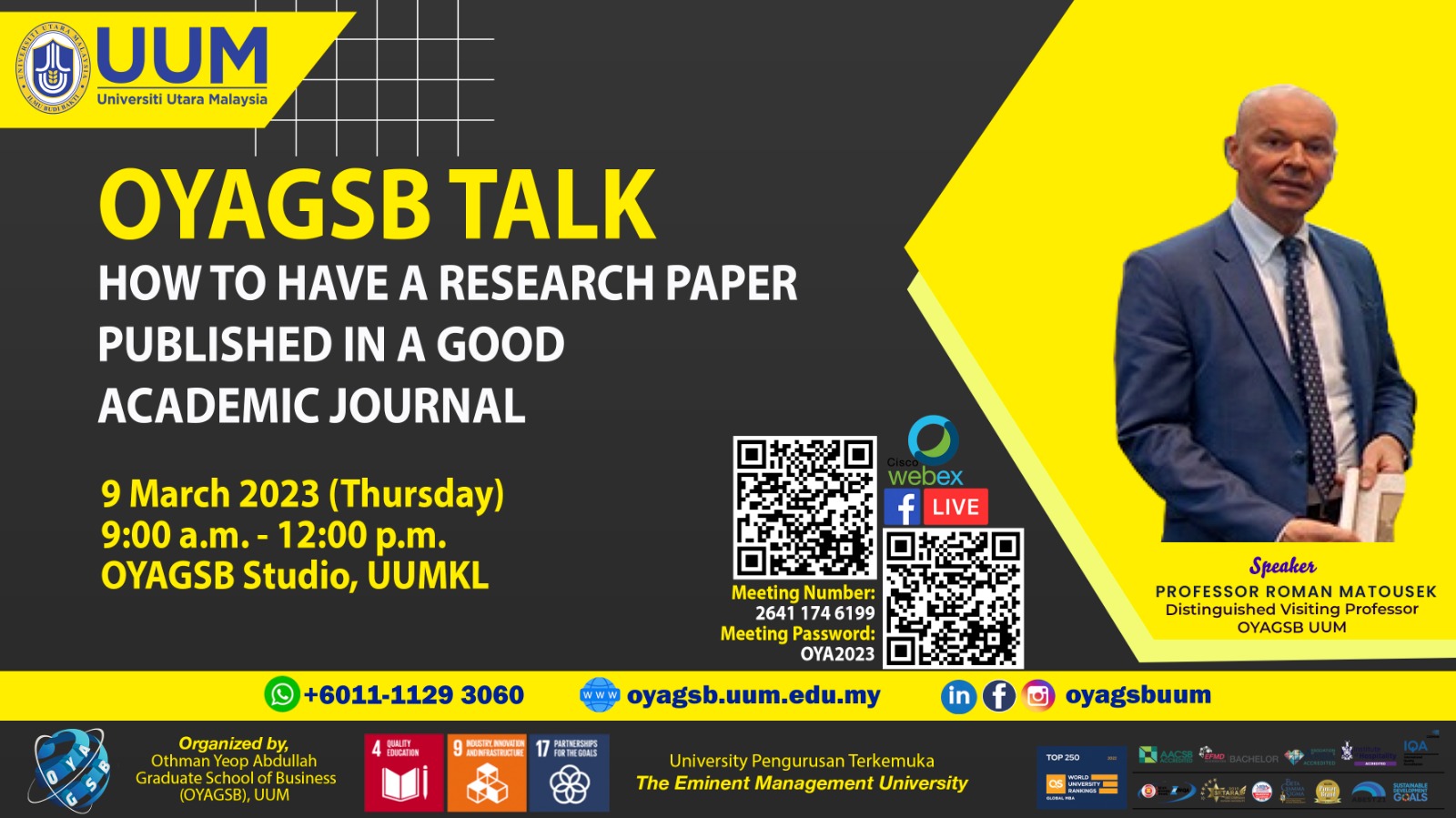 OYAGSB Talk: How to Have a Research Paper Published in a Good Academic Journal